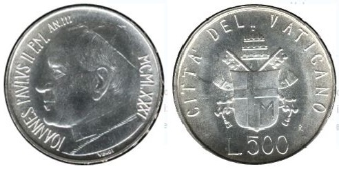 500 liras (Johannes Paul II.)