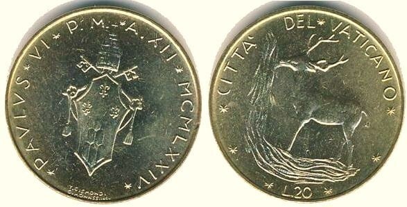 20 lire (Paul VI.)