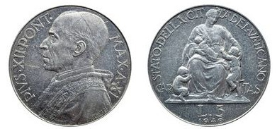 5 lire ( Pius XII. )