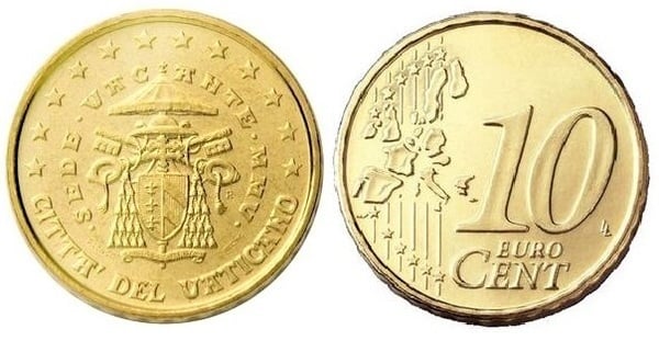 10 euro cent (Hauptsitz frei)