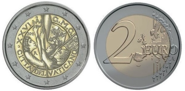 2 euro (XXVI. Weltjugendtage in Madrid)